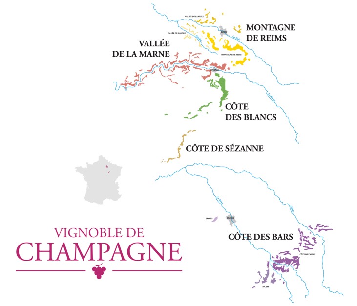 carte vignoble Champagne